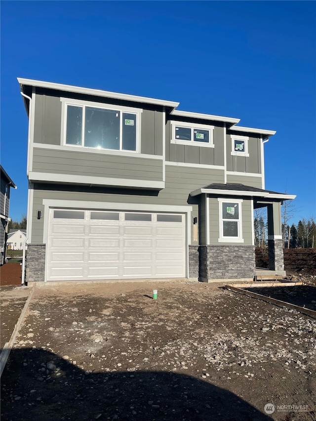 view of front of home featuring a garage