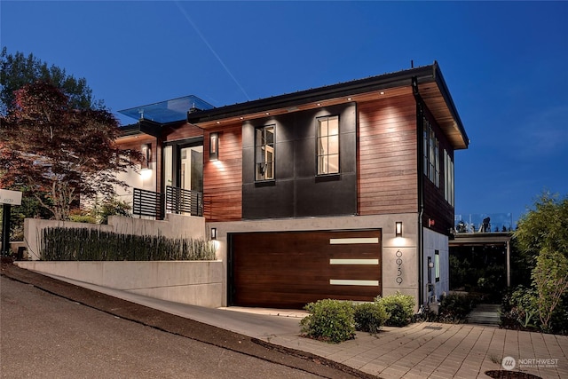 modern home with a garage