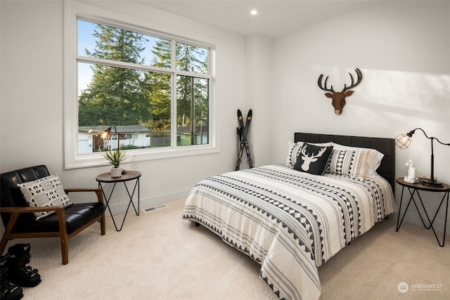 view of carpeted bedroom