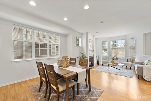 dining room featuring light wood-type flooring