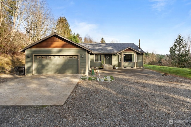 ranch-style house with a garage