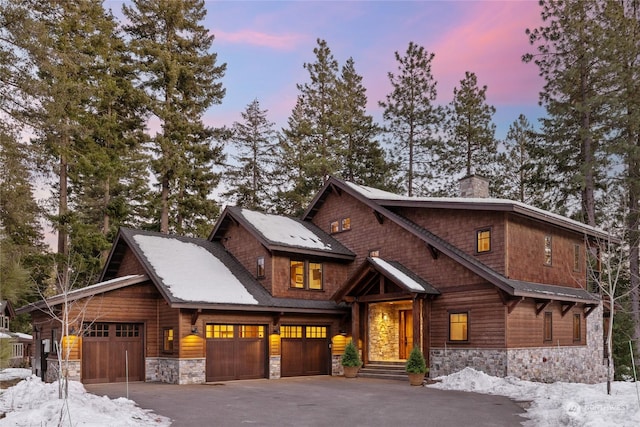 craftsman-style house featuring a garage