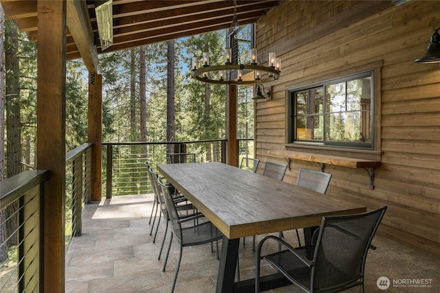 60 Birch Ct, Cle Elum, WA 98922 - sunroom / solarium with a chandelier and outdoor dining space