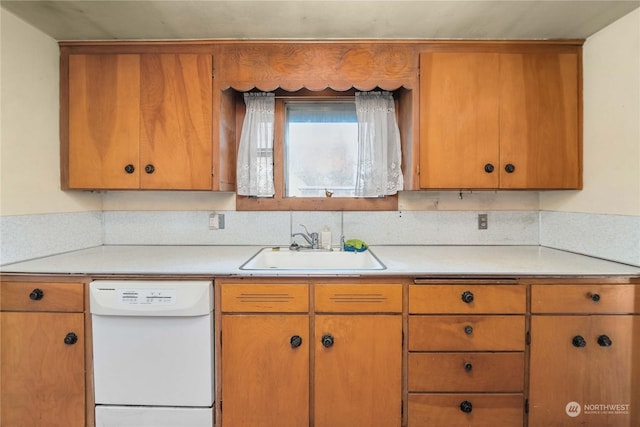 kitchen featuring dishwasher and sink