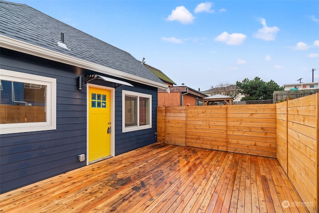 view of wooden deck