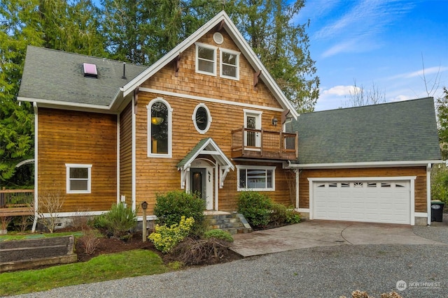 view of front facade with a garage