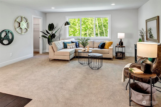 view of carpeted living room