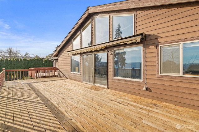 view of wooden terrace