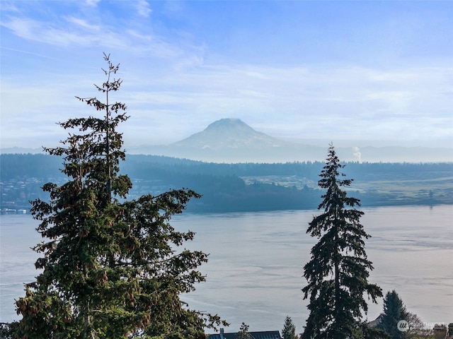 property view of water with a mountain view