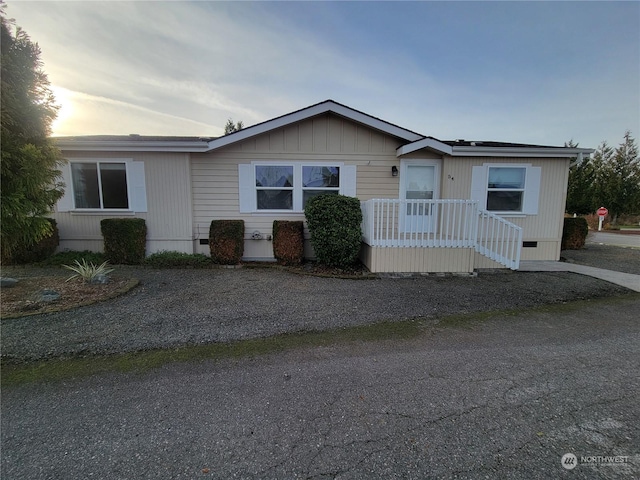 view of front of home with solar panels