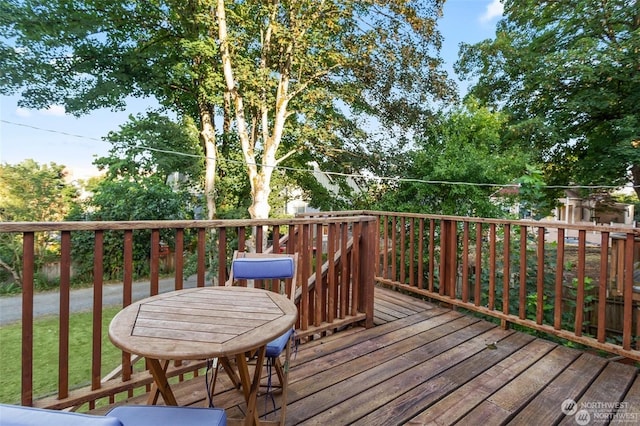 view of wooden terrace