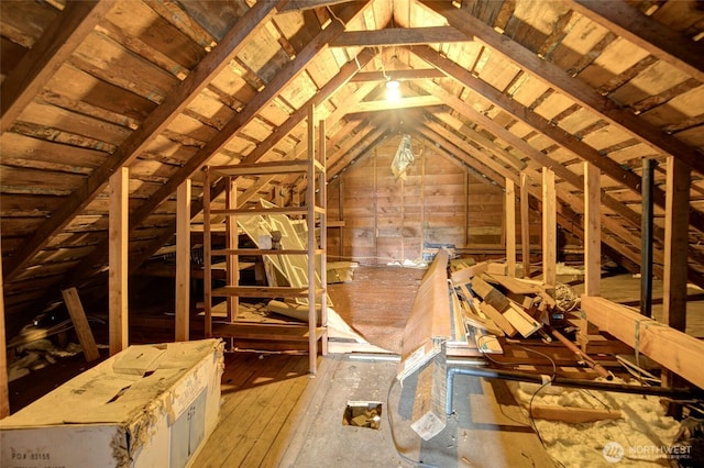 view of attic