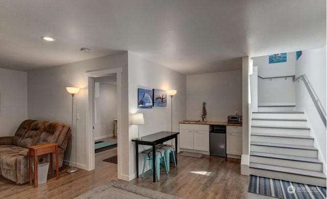 living room featuring hardwood / wood-style floors