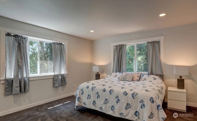 view of carpeted bedroom