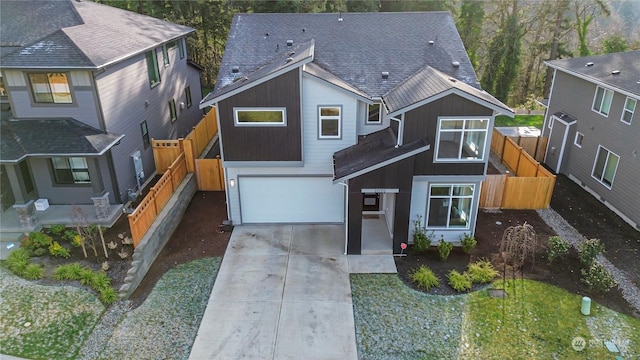 view of front facade with a garage