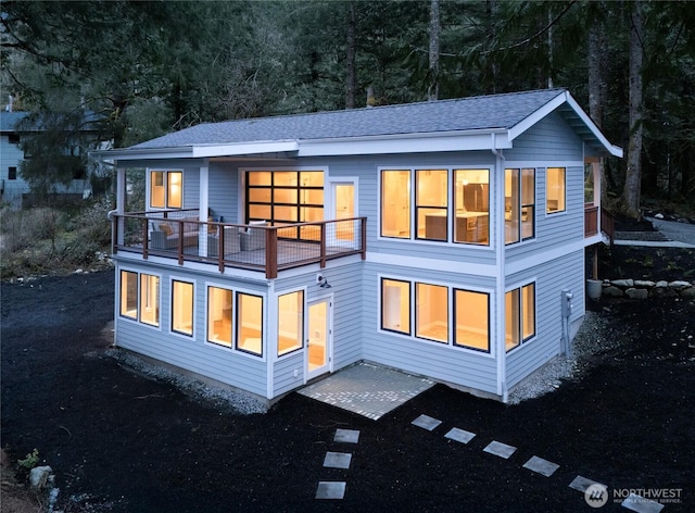 7339 Moon Valley Rd SE, North Bend, WA 98045 - back of house featuring a balcony