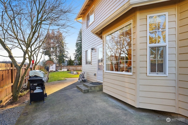 exterior space with grilling area