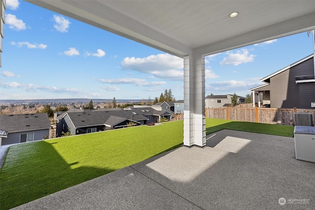 view of patio / terrace featuring central AC unit