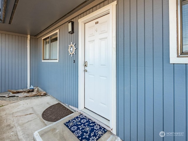 view of doorway to property