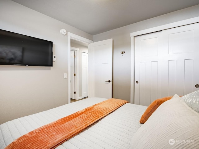 bedroom featuring a closet