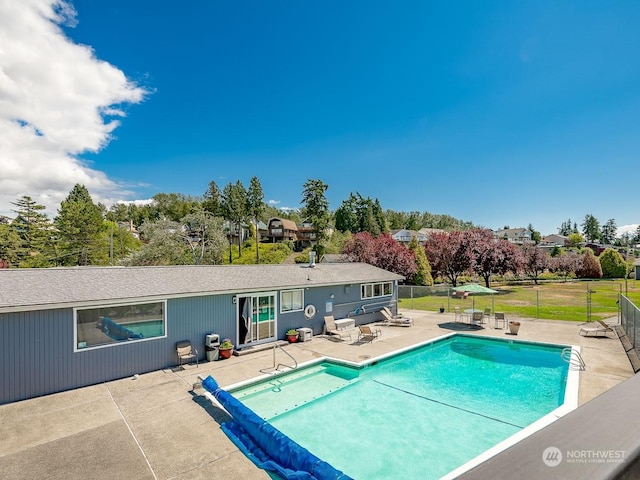 view of pool with a patio area