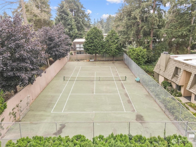 view of tennis court