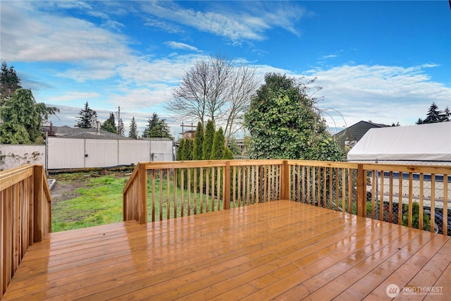 view of wooden terrace