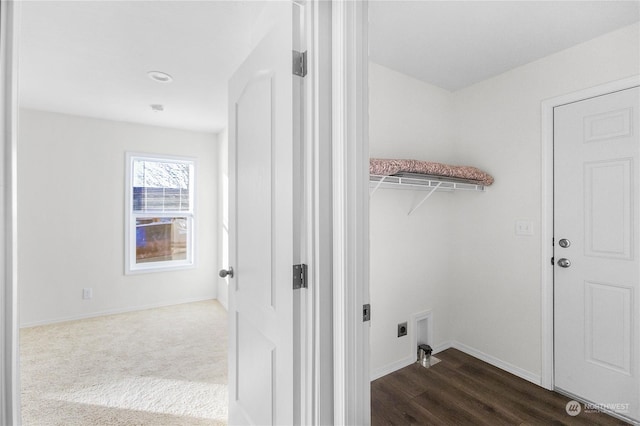 washroom featuring dark hardwood / wood-style floors