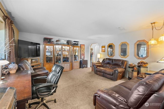 view of carpeted living room