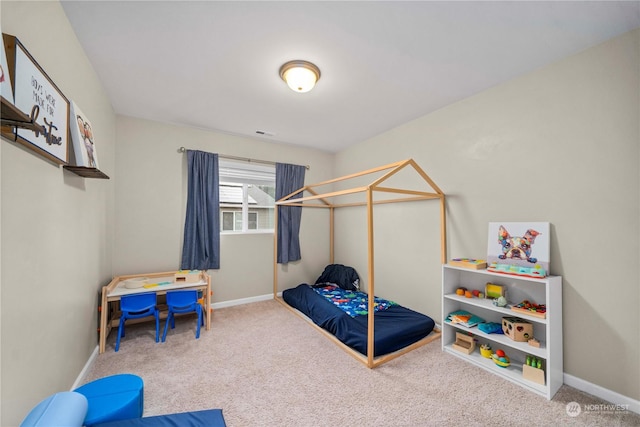 view of carpeted bedroom