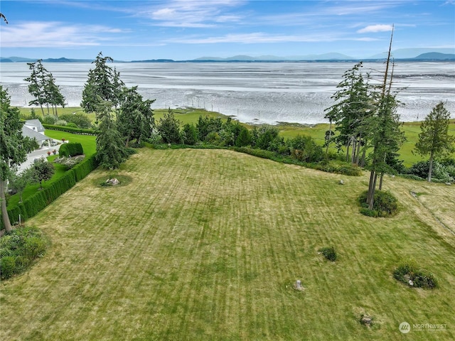 property view of water featuring a mountain view