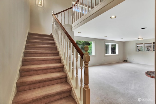 stairs with carpet