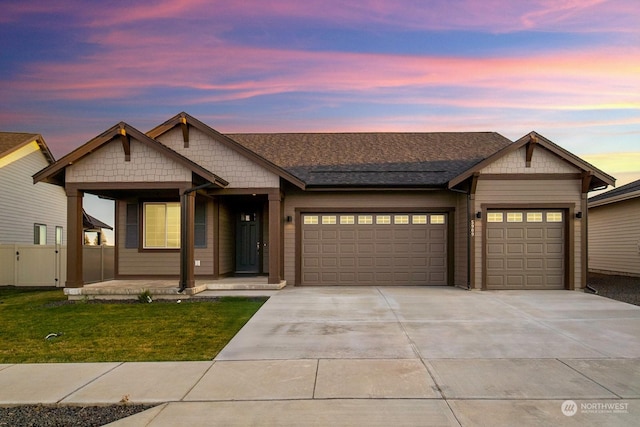 view of front facade with a garage