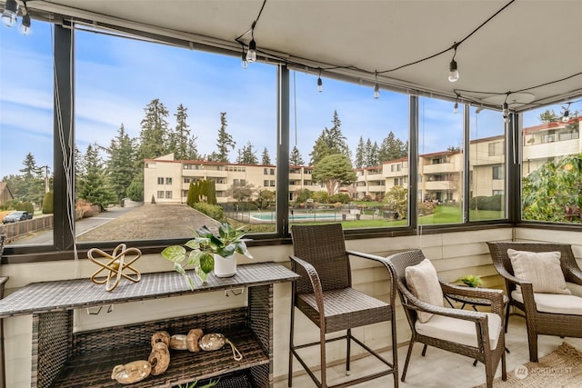 view of sunroom