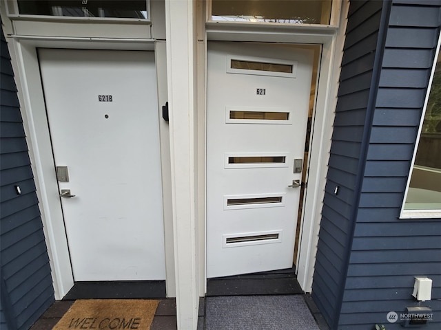 view of doorway to property