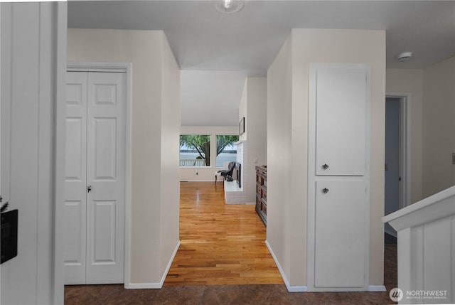 4030 Kamilche Point Rd, Shelton, WA 98584 - hallway with wood finished floors and baseboards