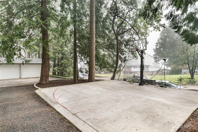 view of basketball court