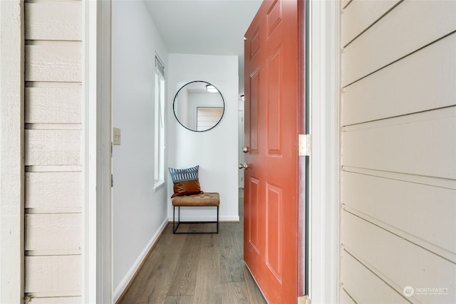 interior space with wood-type flooring