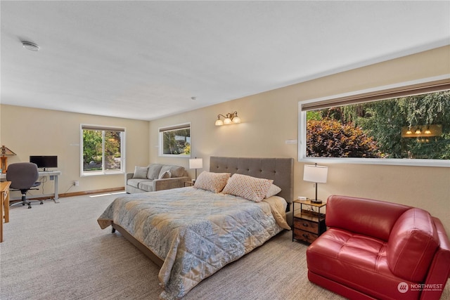 view of carpeted bedroom