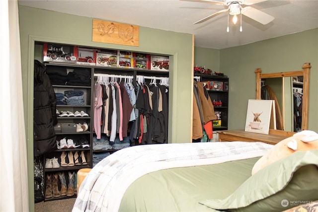 bedroom featuring a closet