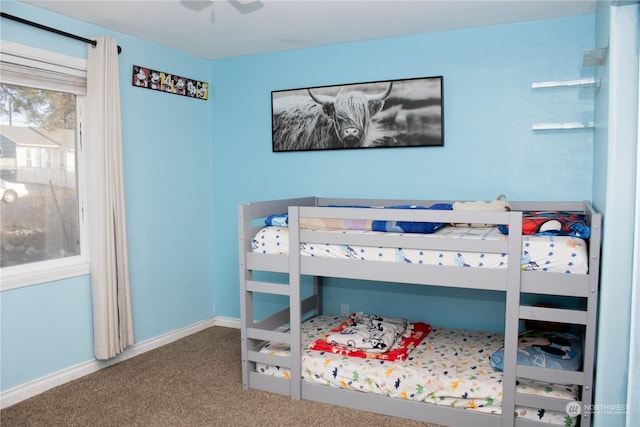 view of carpeted bedroom