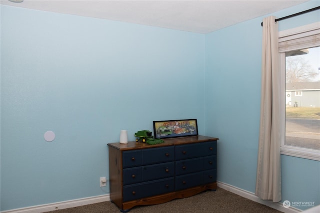 view of carpeted bedroom