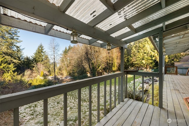 view of wooden terrace