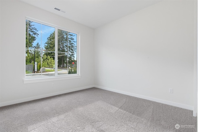 carpeted spare room featuring a healthy amount of sunlight