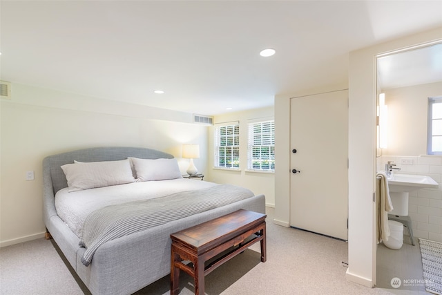 view of carpeted bedroom