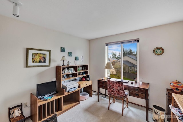 office area with carpet floors