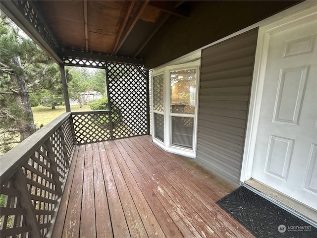 view of wooden deck