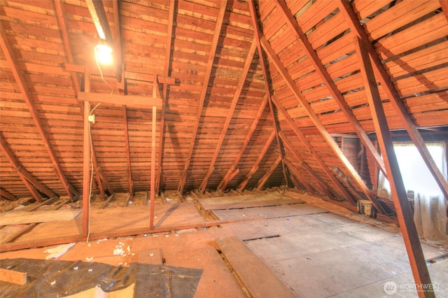 view of attic