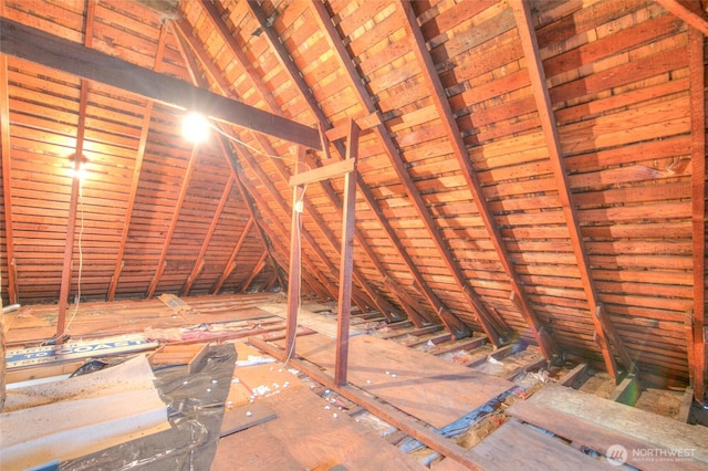 view of attic