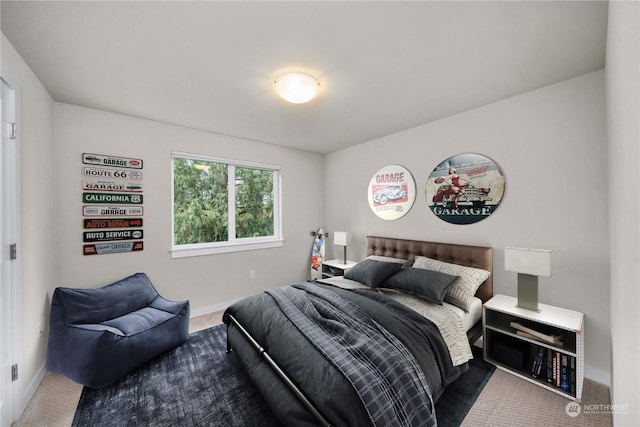 view of carpeted bedroom